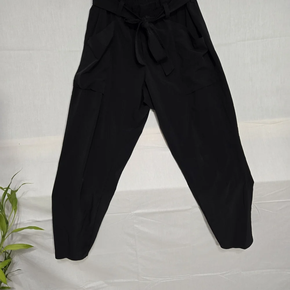 Athleta Black Joggers with Moisture-Wicking Fabric